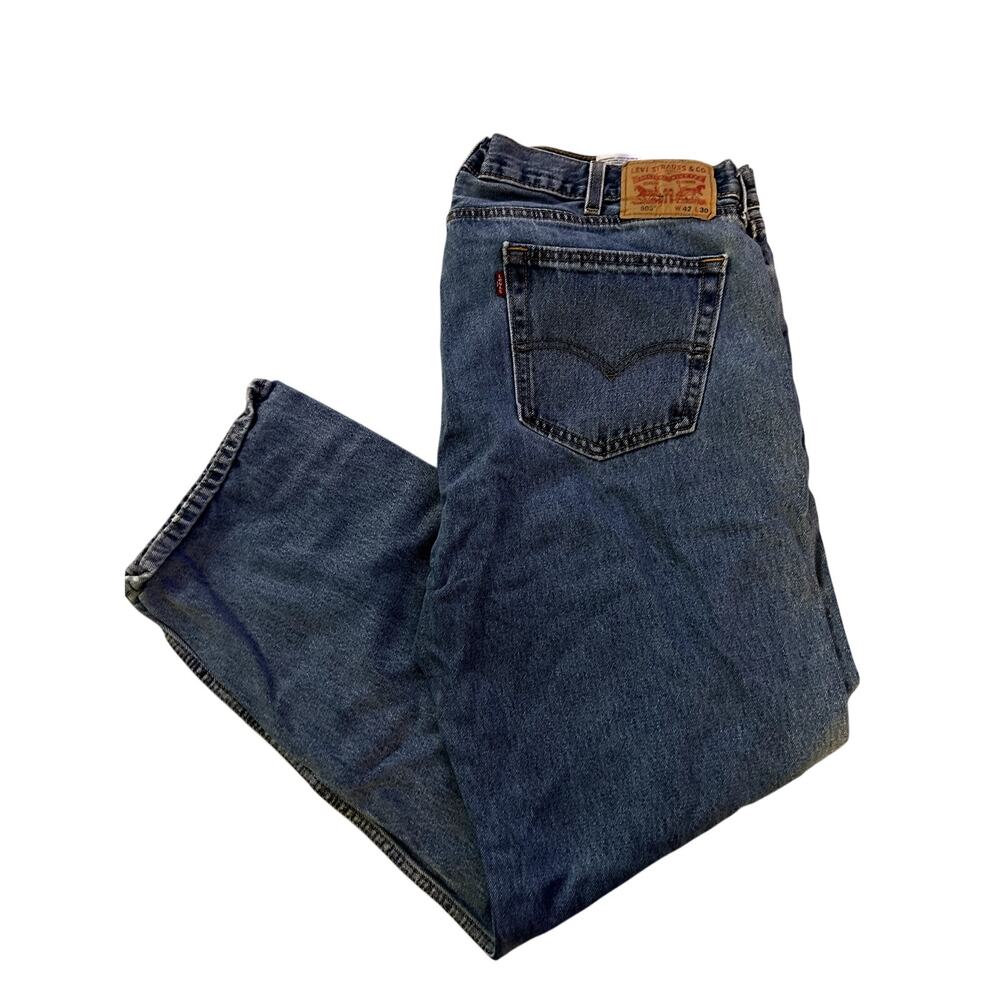 Levi's 505 Men's Jeans W42 L30 Straight Leg Blue Denim